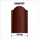 Евроштакетник КАНТРИ 126мм шоколад RAL 8017