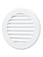 Решетка вентиляционная круглая 100мм с сеткой, пластик, белая, с сеткой (10РКС)